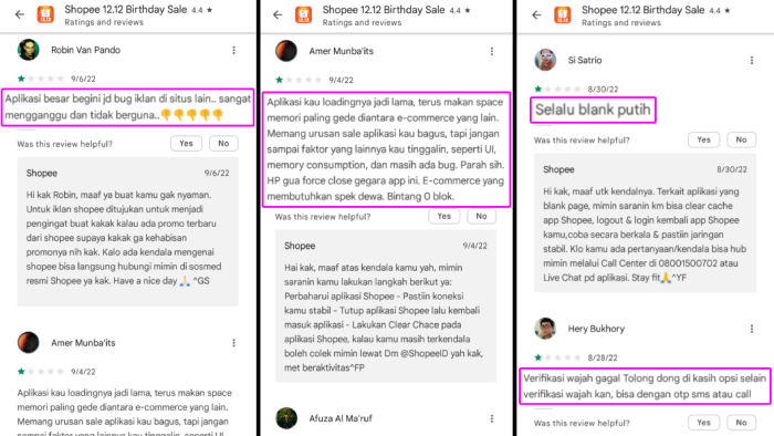 aplikasi shopee berat atau fitur tidak bekerja