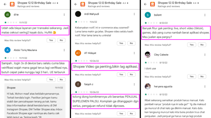 aplikasi shopee menyulitkan pengguna