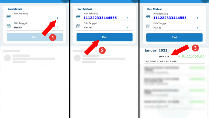 cara cek transfer masuk dari linkaja di bri mobile