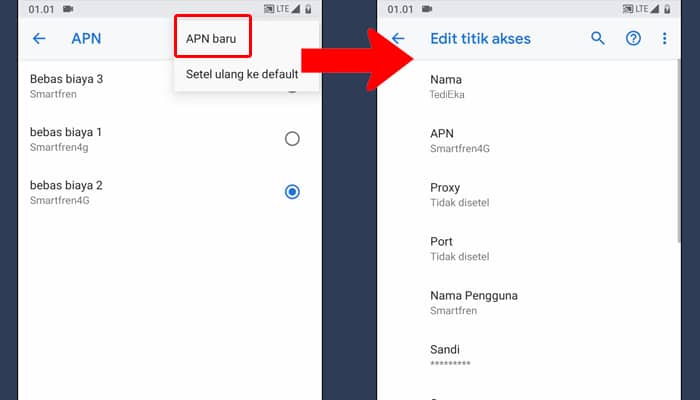 cara setting apn smartfren android 02