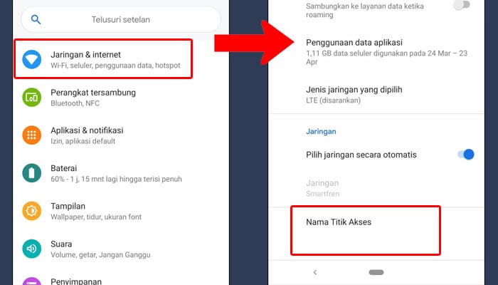 cara setting apn smartfren android