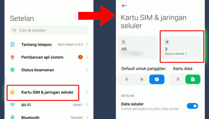 cara setting apn tri android