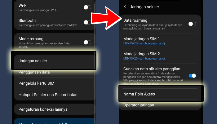 cara setting apn xl android