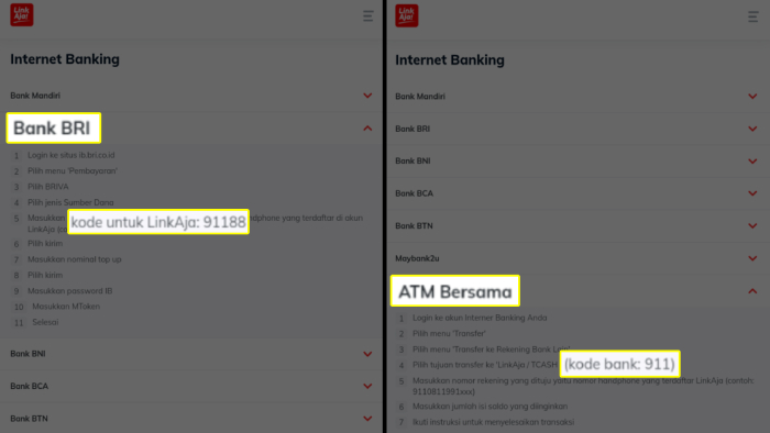 kode virtual account linkaja untuk internet banking bri dan atm bersama