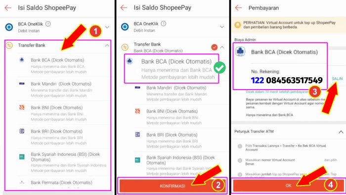 kode virtual account shopeepay bca