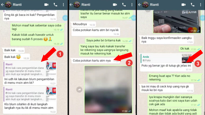 motif penipuan transfer scam linkaja bri