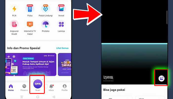 ovo QRIS Scan - Galeri Kamera