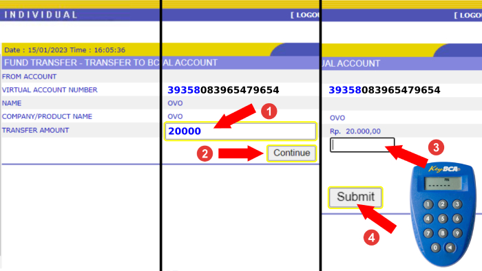 tahap akhir cara transfer bca ke ovo