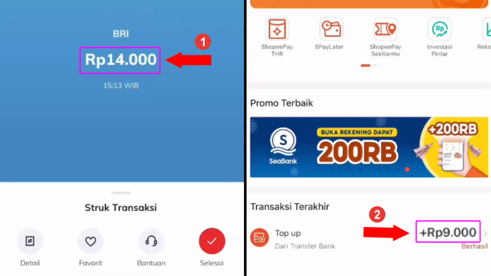 transfer berhasil dari linkaja ke shopeepay