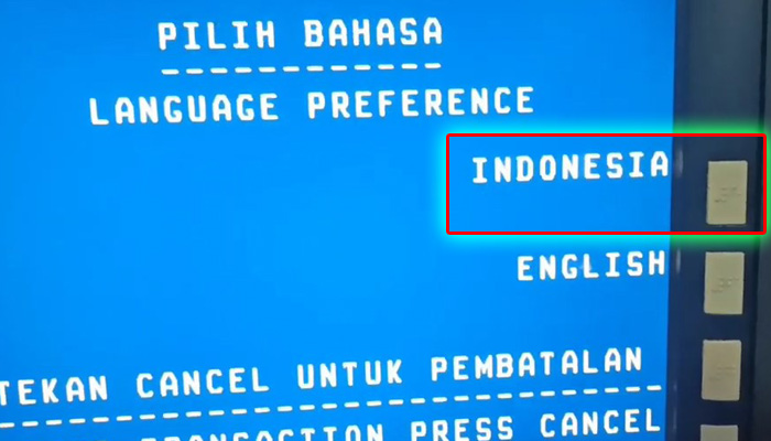 atm bri pilih bahasa