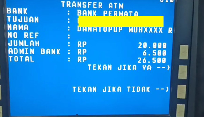 atm bri verifikasi transfer Dana