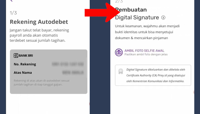 bri ceria rekening autodebet - ambil foto selfie