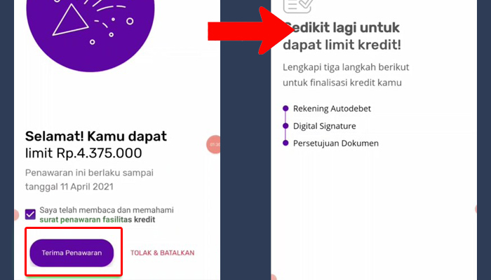 bri ceria terima penawaran - lengkapi tiga langkah