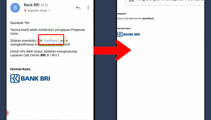 bri ceria verifikasi - berhasil diverifikasi