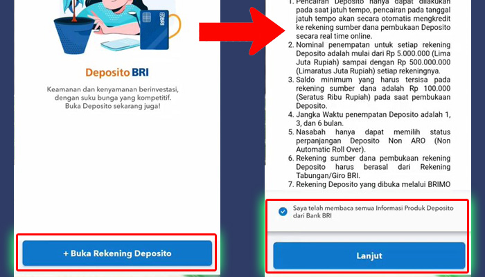 brimo buka rekening deposito - syarat dan ketentuan