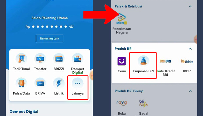 brimo lainnya - pinjaman bri