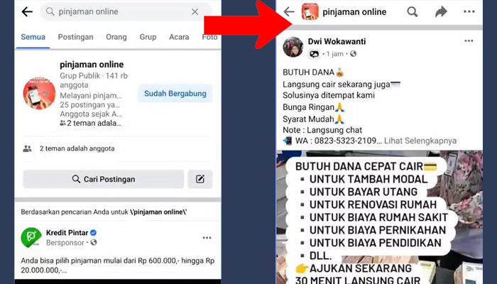 facebook pinjaman online - group pinjaman online