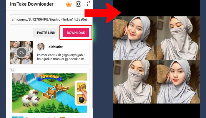 instake downloader download - hasil