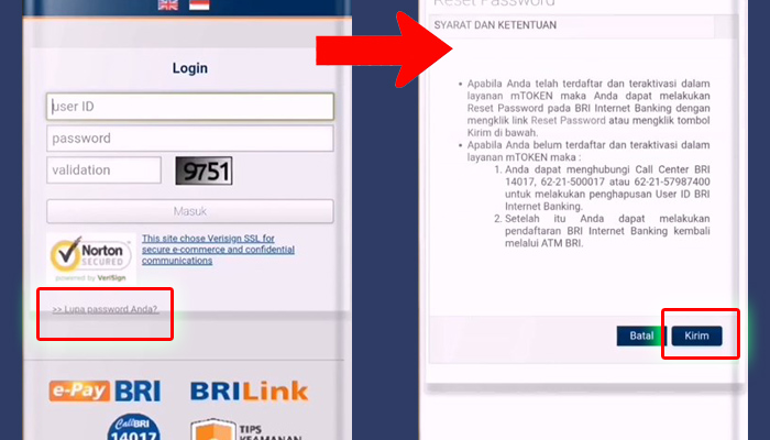 internet banking bri lupa password - syarat dan ketentuan