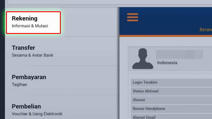internet banking bri rekening