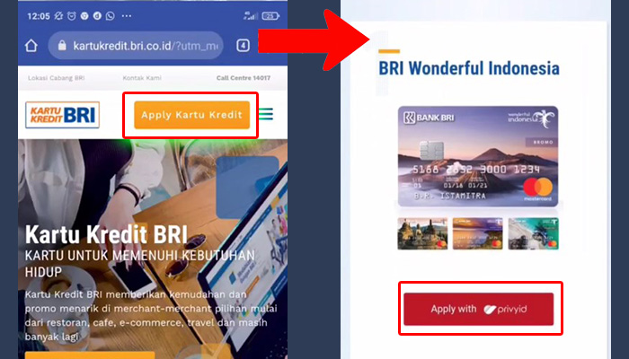 kartukredit BRI apply kartu kredit - apply with privyid