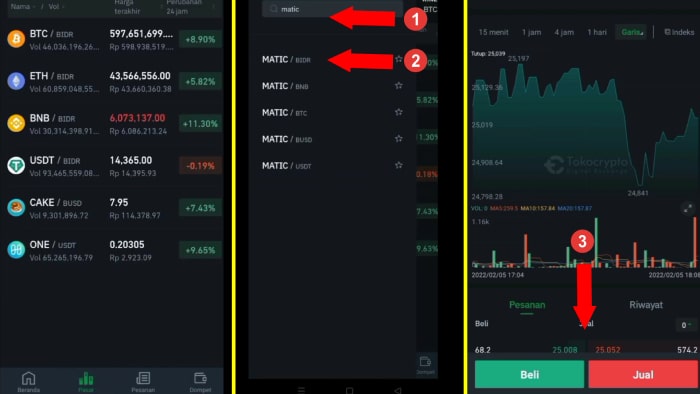 membeli matic dengan bidr