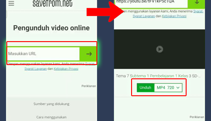 savefrom masukan url - unduh