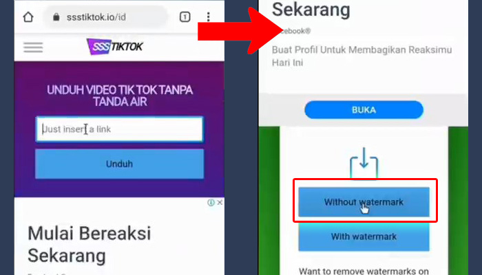 ssstiktok masukan link - without watermark