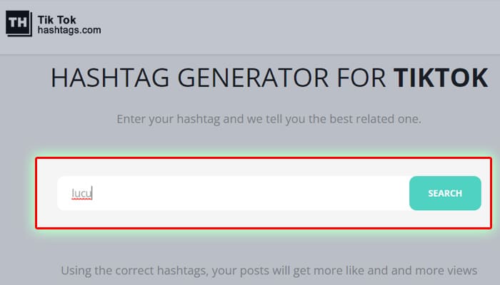 tiktok hashtags search