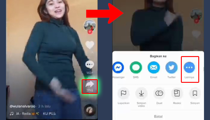 tiktok ikon panah - lainnya