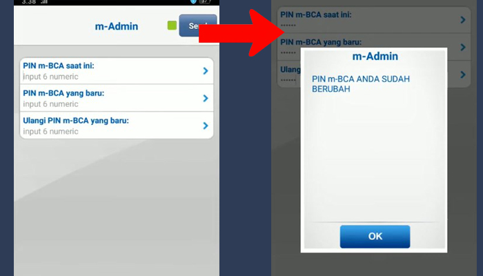 atm bca ganti pin - pin m-bca sudah berubah