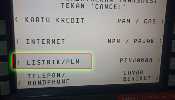 atm bca listrik pln