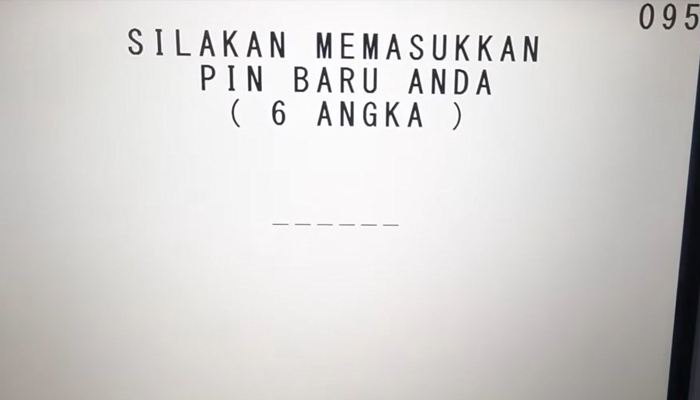 atm bca masukan pin baru