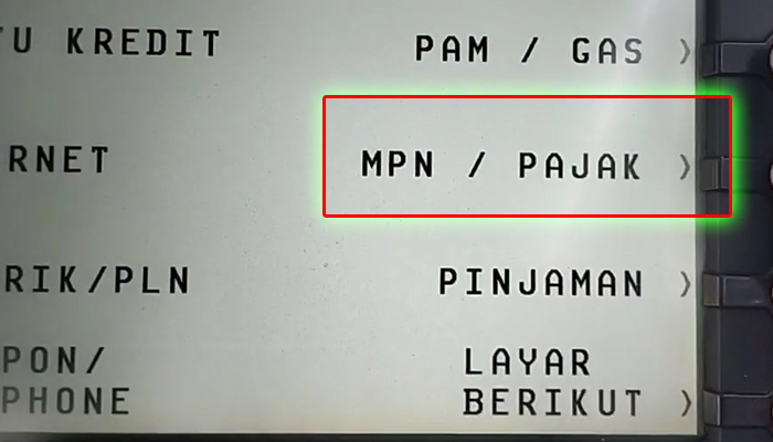 atm bca mpn pajak