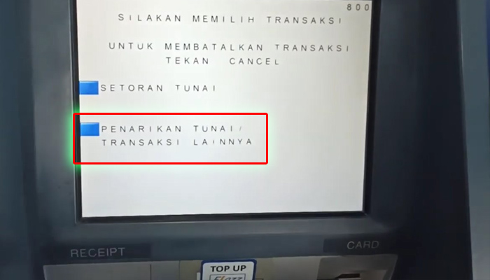 atm bca penarikan tunai transaksi lainnya