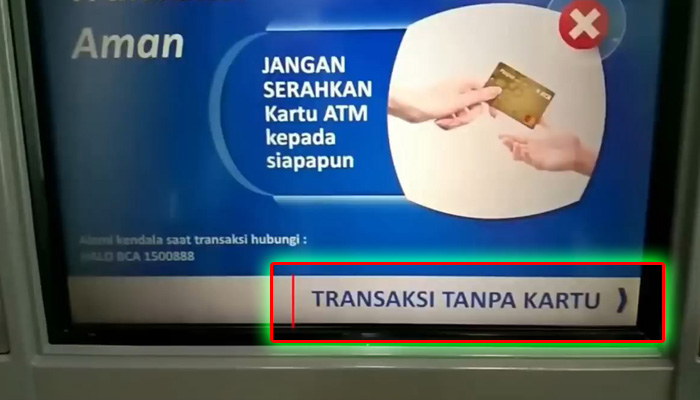 atm bca transaksi tanpa kartu