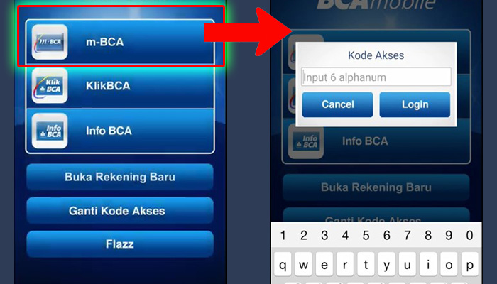 bca mobile m-bca - kode akses