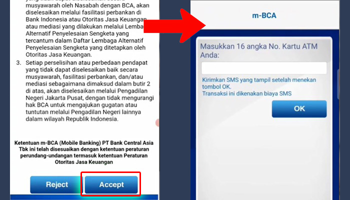 bca mobile syarat dan ketentuan - 16 angka kartu atm