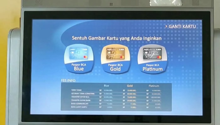 cs digital bca pilih kartu