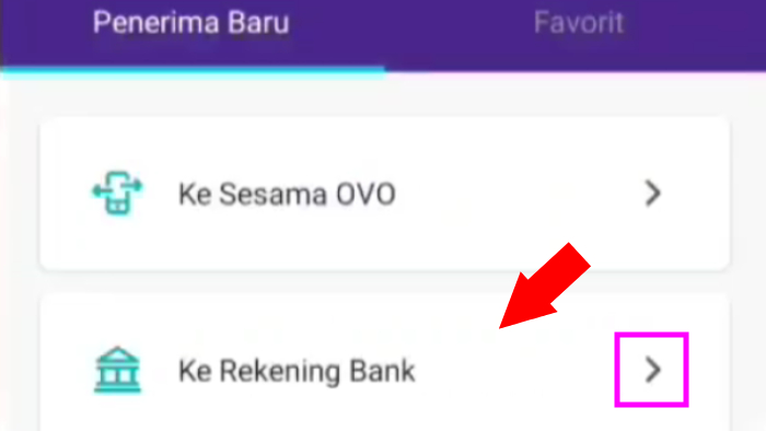 fitur penerima baru ovo ke rekening bank