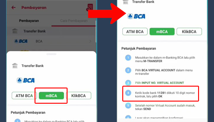 home credit mBCA - petunjuk pembayaran