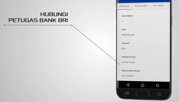 info lelang bri hubungi petugas bank bri