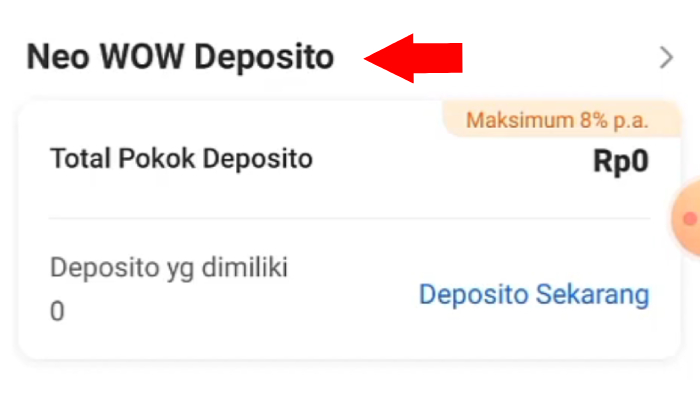 isi neo wow deposito di aplikasi neobank