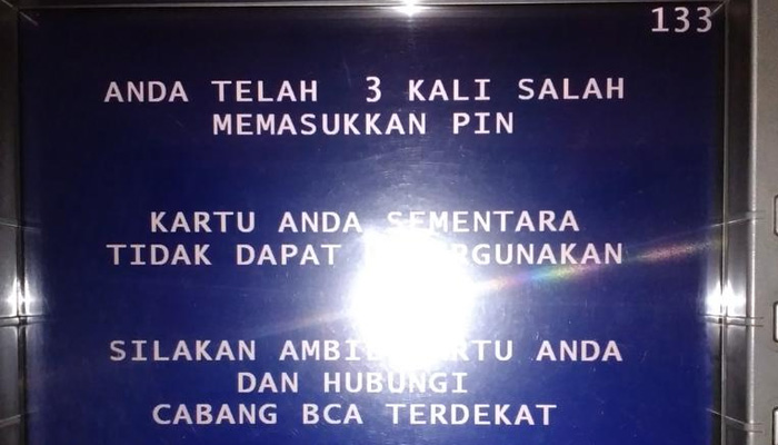 kartu atm terblokir