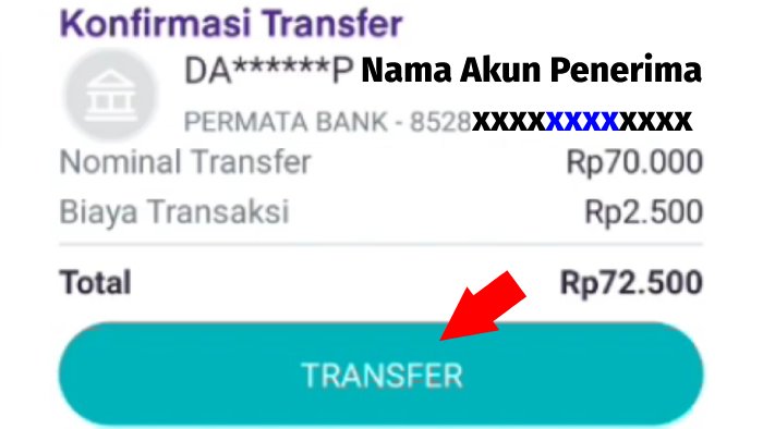 konfirmasi transfer ovo ke dana