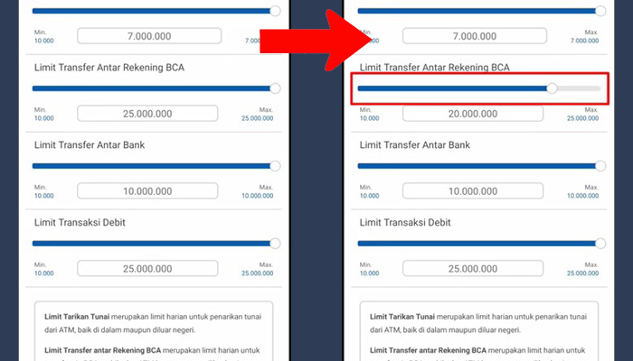 mbca info limit transfer - kurangi limit transfer