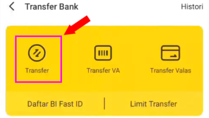 menu transfer bank aplikasi neobank