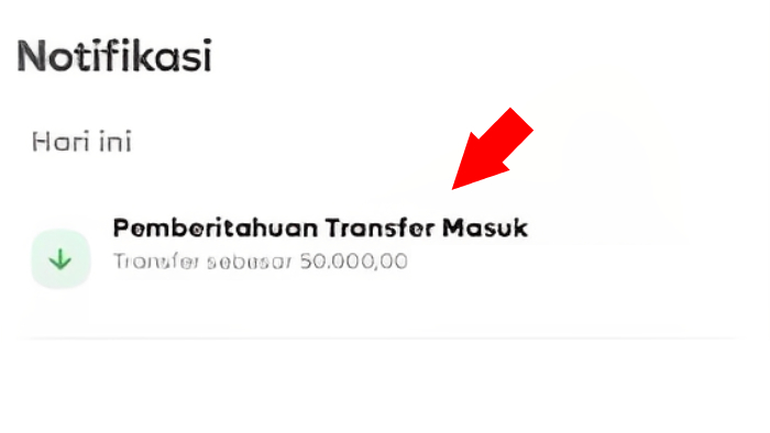 notifikasi pemberitahuan transfer masuk bank aladin