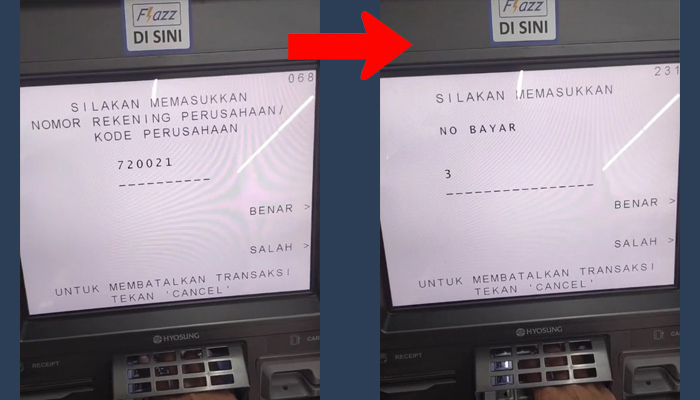 atm bca kode perusahaan baf - no bayar