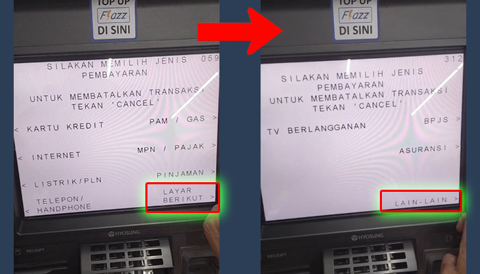 atm bca layar berikut - lain-lain